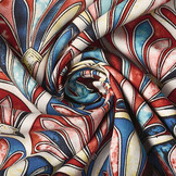 100% Viscose Terazi Blauw