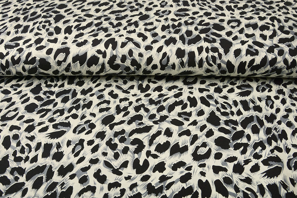 100% Viscose Madoa Grijs