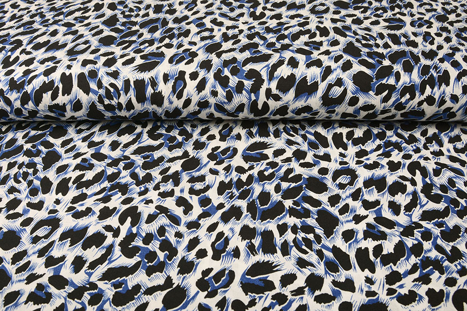 100% Viscose Madoa Blue