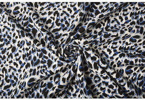 100% Viscose Madoa Blauw