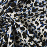 100% Viscose Madoa Blauw