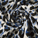 100% Viscose Madoa Blauw