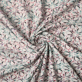 100% Viskose Morir Flor Aqua