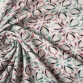 100% Viskose Morir Flor Aqua