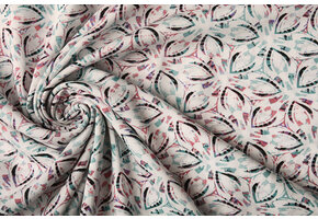 100% Viskose Morir Flor Aqua