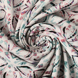 100% Viscose Morir Flor Aqua