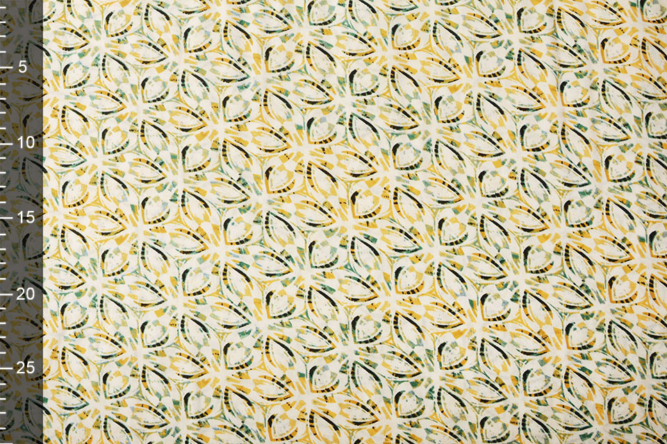100% Viscose Morir Flor Yellow