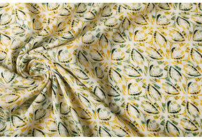 100% Viscose Morir Flor Yellow