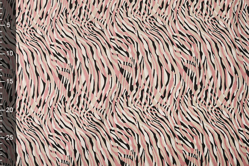 100% Viskose Zebra Rosa