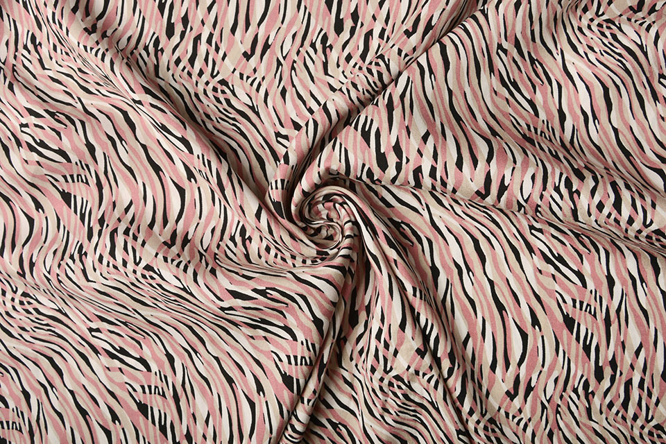 100% Viskose Zebra Rosa