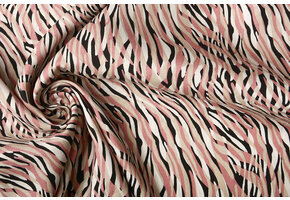 100% Viscose Zebra Roze