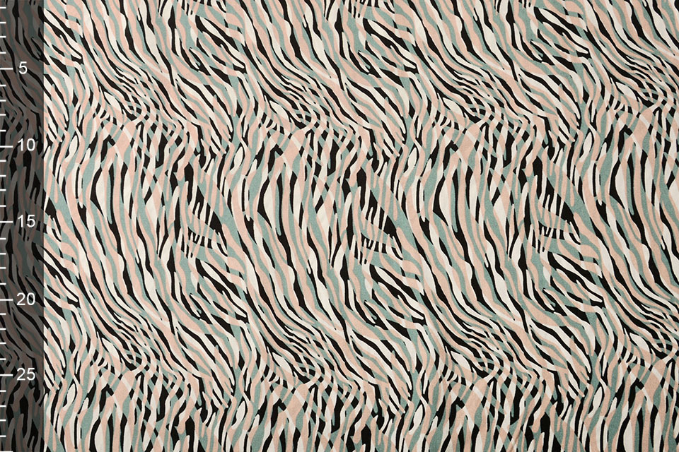 100% Viscose Zebra Oud Groen