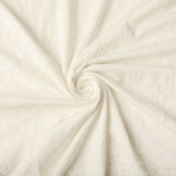 Jersey Embroidery Daisy Creme