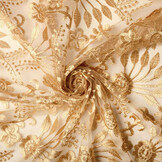 Mesh Embroidered June Gold