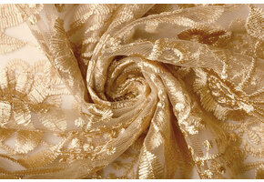 Mesh Embroidered June Gold