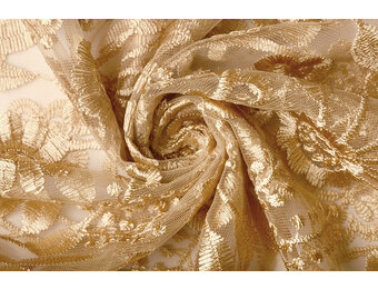 Netz Bestickt June Gold
