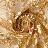Mesh Embroidered June Gold