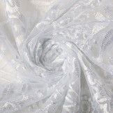 Mesh Embroidered June White