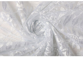 Netz Bestickt June Weiß