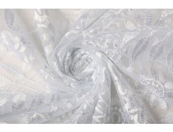 Netz Bestickt June Weiß