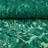 Mesh Embroidered June Bottle Green