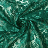 Mesh Embroidered June Bottle Green