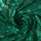 Mesh Embroidered June Bottle Green