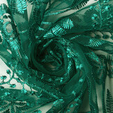 Mesh Embroidered June Bottle Green