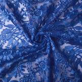 Mesh Embroidered June Royal Blue