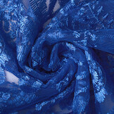 Mesh Embroidered June Royal Blue