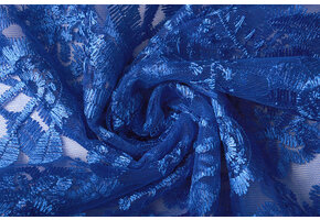 Mesh Embroidered June Royal Blue