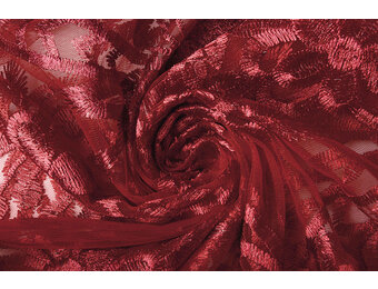 Mesh Embroidered Eline Red