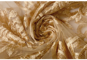 Mesh Embroidered Eline Gold