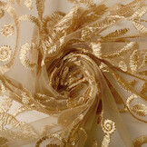 Mesh Geborduurd Julie Goud