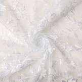 Mesh Embroidered Bo White
