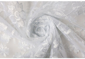 Netz Bestickt Bo Weiß