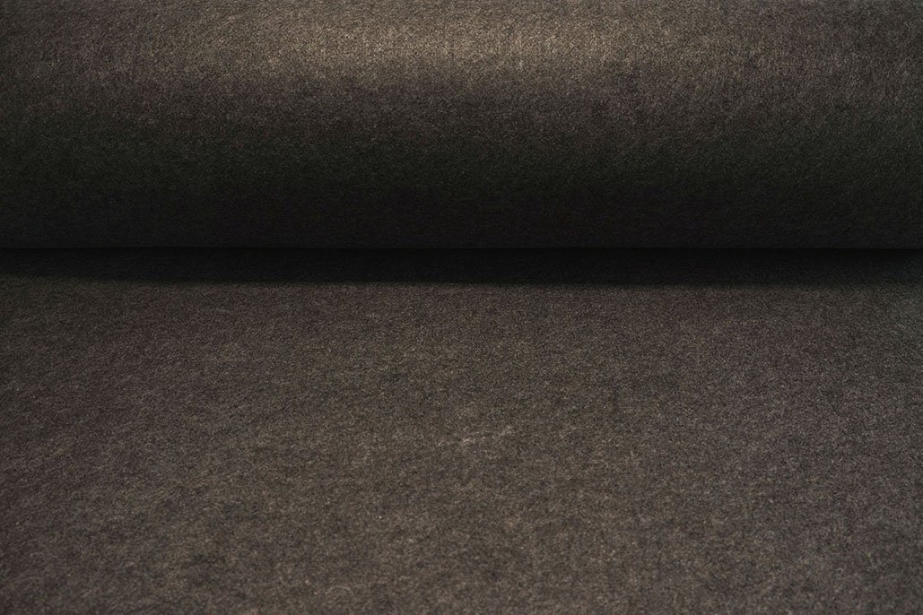 Korean Filz 3 mm Dunkelbraun Melange