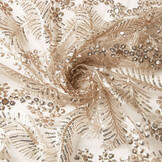 Mesh Embroidered  Sequins Lina Champagne