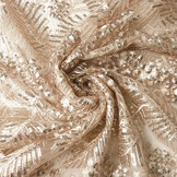 Mesh Embroidered  Sequins Lina Champagne