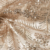 Mesh Embroidered  Sequins Lina Champagne