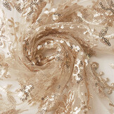 Mesh Geborduurd Pailletten Liz Champagne