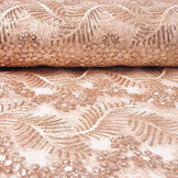 Mesh Geborduurd Pailletten Lina Zalm