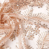 Mesh Embroidered  Sequins Lina Salmon