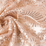 Mesh Embroidered  Sequins Lina Salmon