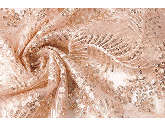 Mesh Embroidered  Sequins Lina Salmon