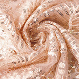 Mesh Embroidered  Sequins Lina Salmon