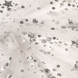 Mesh Embroidered  Sequins Juul Silber