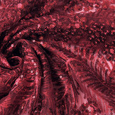 Mesh Embroidered  Sequins Lina Wine Red