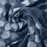 Feiner Tüll Dots Jeans Blau