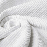 Mini Waffle Pique Fabric White